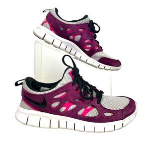 Nike Girls Free Run 2 DD0163-001 White‎ Running Shoes Sneakers Size 7Y